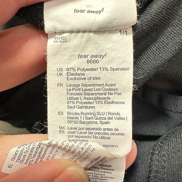 Brooks Threshold Women's Running Tight Black XL Ankle Zippers - Picture 10 of 11